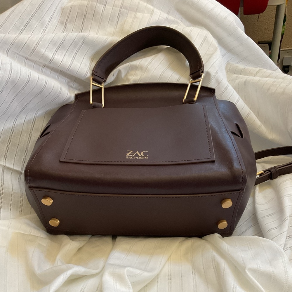 Zac Posen large plumb top handle bag called EARTHA